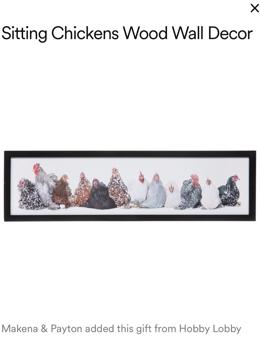 Farmhouse Hen Row Framed Wall Art - Black and White #009